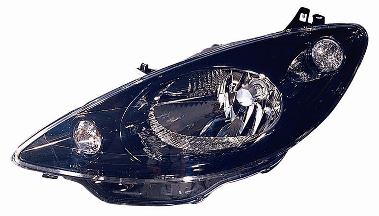 Articolo 7P24Z - FARO DX H4 C/MOTOR ELETT PEUG 1007 04/05> PARAB NERA