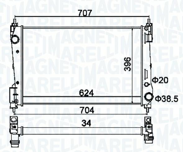 Articolo F113S - RADIATORE OPEL CORSA D (S07)