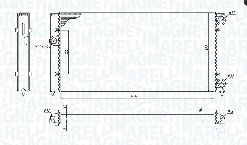 Articolo H178N - RADIATORE VW GOLF III (1H1) 1.8