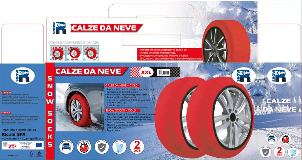 Articolo P0SM1 - CALZA DA NEVE FORCE  MISURA XS (175X33 CM) DIAMETRO 54 CM