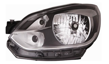 Articolo X3X63 - FARO SX H4 PRED REG ELET VW UP 01/12>PARAB NERA BORDO CROM