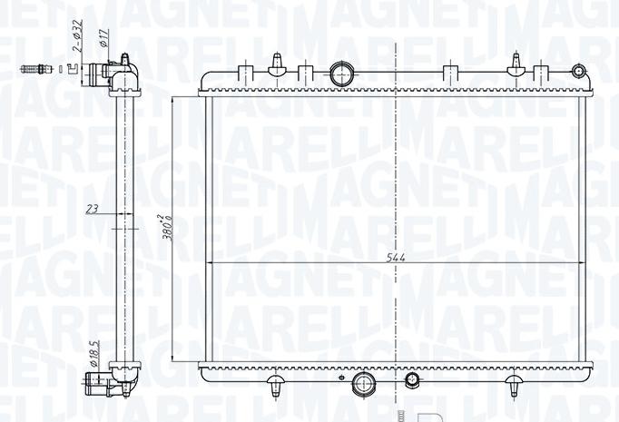 Articolo X633H - RADIATORE PEUGEOT 307 (3A/C)-CITROEN-
